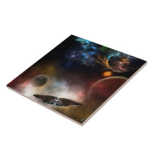 Beyond Space & Time	 Fractal Art Ceramic Tile