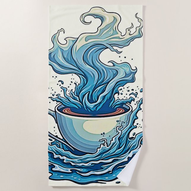 Beyond the Daily Cup Beach Towel (Front)