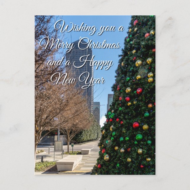 Beyond The Dallas Christmas Tree Greetings Postcard (Front)