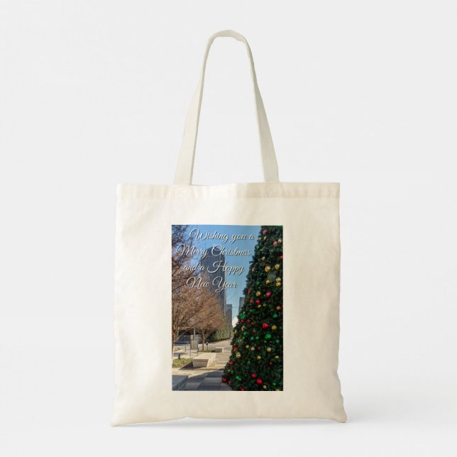 Beyond The Dallas Christmas Tree Tote Bag (Back)