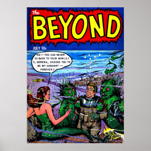 Beyond_The Mermaid Kingdom Vintage Comics Poster