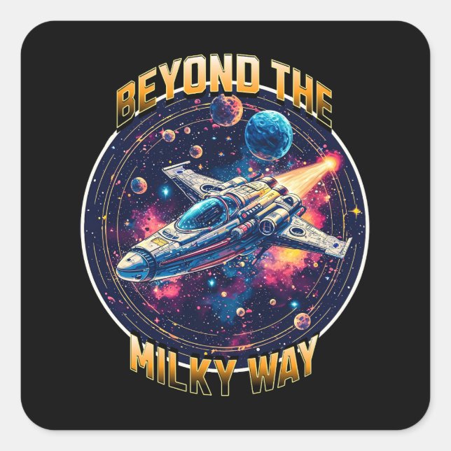 Beyond the Milky Way Square Sticker (Front)