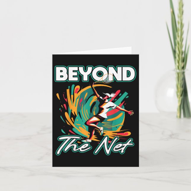 Beyond The Net Badminton Player Athletic Leisurewe Card (Front)