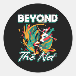 Beyond The Net Badminton Player Athletic Leisurewe Classic Round Sticker