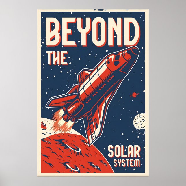 Beyond the Solar System Space Travel Poster Print (Front)