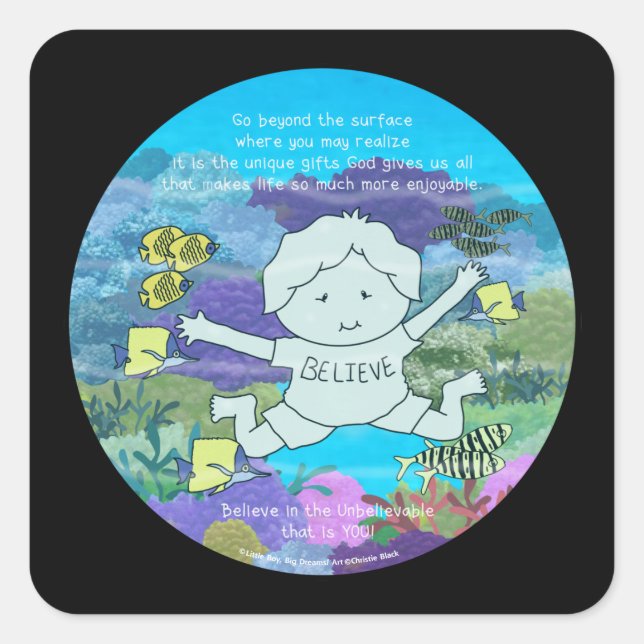 Beyond the Surface Square Sticker (Front)