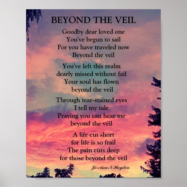 BEYOND THE VEIL POEM  POSTER (Front)