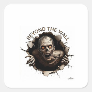 Beyond The Wall Zombie Long Sleeve Square Sticker