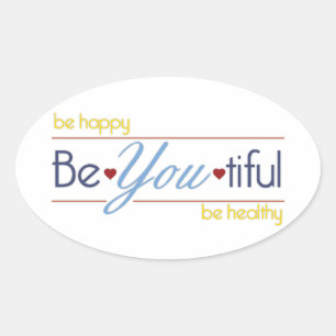 BeYoutiful Oval Sticker