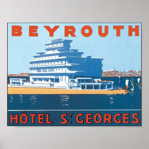 Beyrouth, Hotel  St. Georges Poster