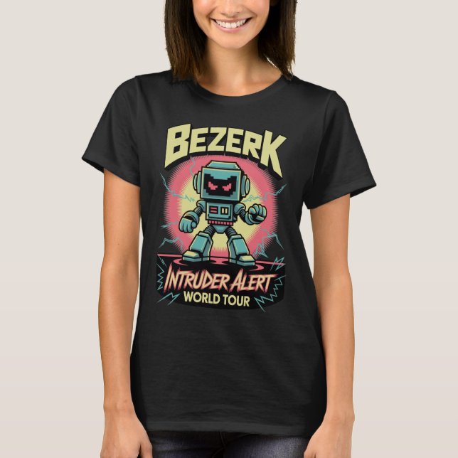 Bezerk Intruder Alert World Tour Retro Arcade  T-Shirt (Front)
