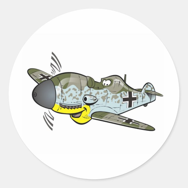 bf-109 classic round sticker (Front)
