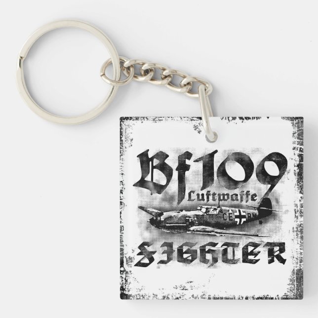 Bf 109 Double-Sided Square Acrylic Keychain (Front)