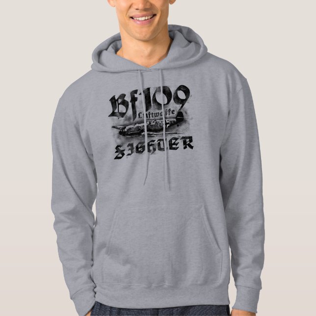 Bf 109 Men's Basic Hooded Sweatshirt (Front)