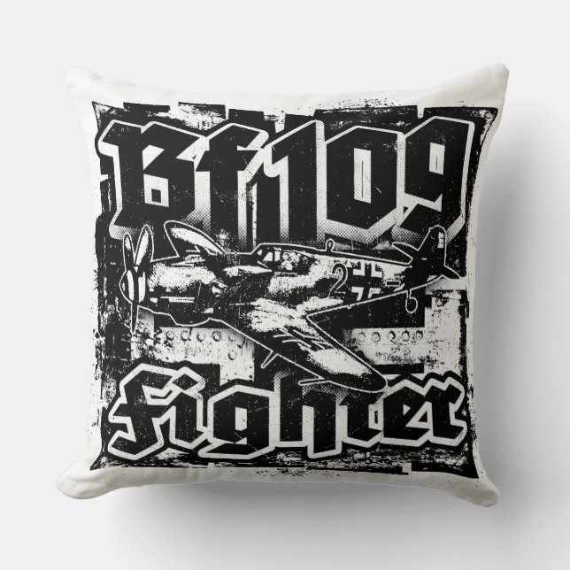 Bf 109 Throw Pillow Throw Pillow (Front)