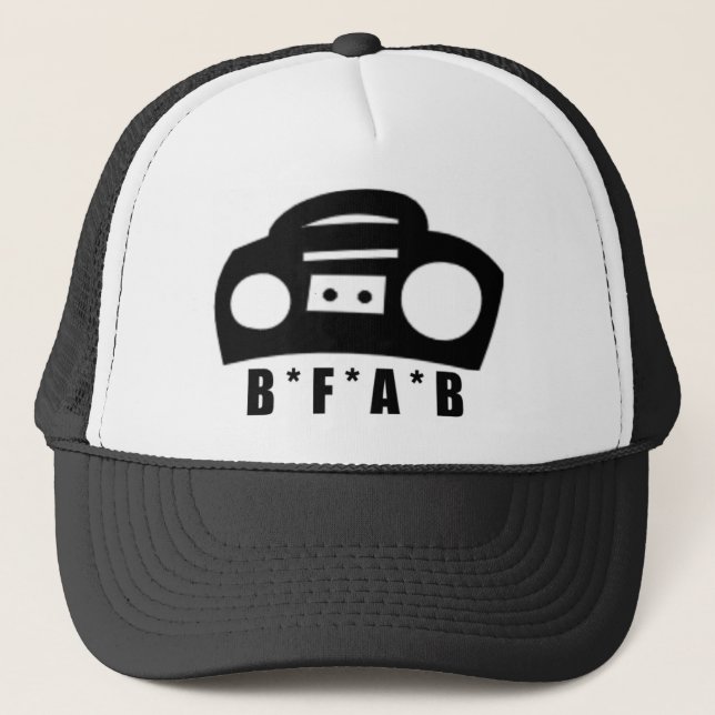BFAB ~ Born from a boombox Trucker Hat (Front)