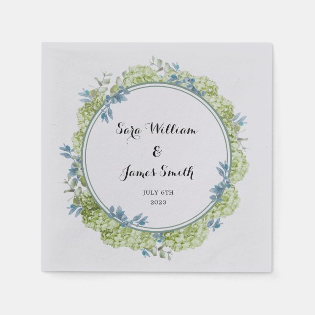 BFB Flora Wedding Invitation Personalise it Napkin (Front)