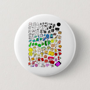 Bfdi Inanimate Insanity All Characters _1 6 Cm Round Badge