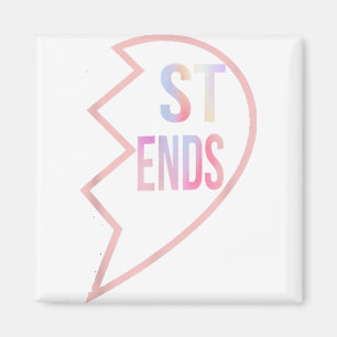BFF 1 Heart in 2 Best Friends Matching 2nd Part Magnet