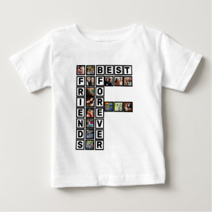 BFF Best Friends Forever 15 Photo Collage Template Baby T-Shirt