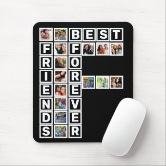 BFF Best Friends Forever 15 Photo Collage Template Mouse Pad