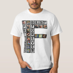 BFF Best Friends Forever 15 Photo Collage Template T-Shirt