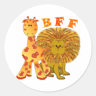 BFF Best Friends Forever Classic Round Sticker