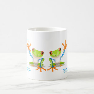 BFF Best Friends Forever Frogs White Coffee Cup