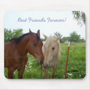BFF Best Friends Forever - Horses Mouse Pad