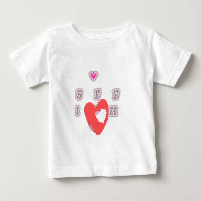 BFF. Best Friends Forever: I Love You Art Print Baby T-Shirt (Front)