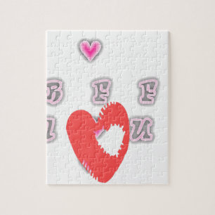 BFF. Best Friends Forever: I Love You Art Print Jigsaw Puzzle