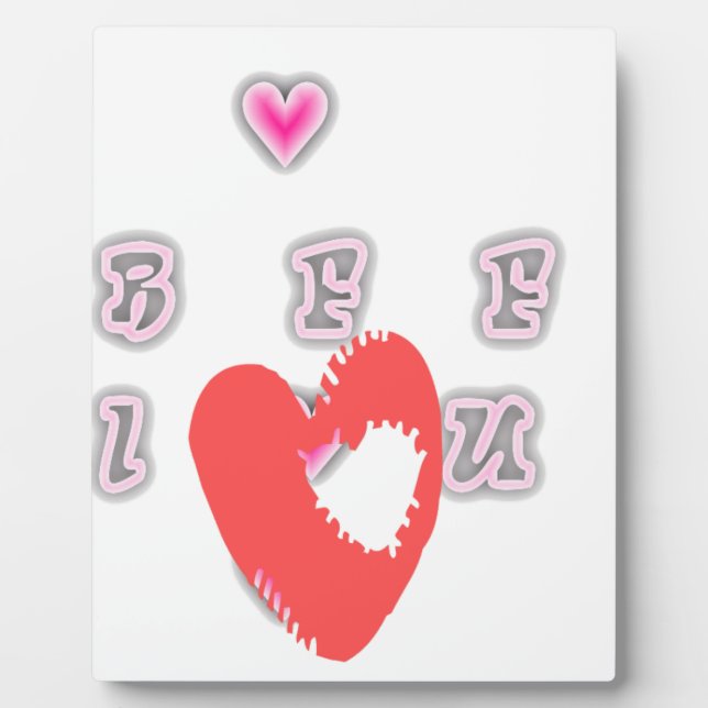 BFF. Best Friends Forever: I Love You Art Print Plaque (Front)