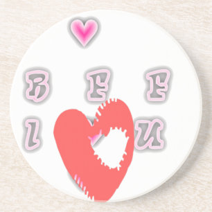 BFF. Best Friends Forever: I love You Text Quote  Coaster