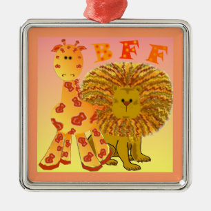 BFF Best Friends Forever Metal Tree Decoration