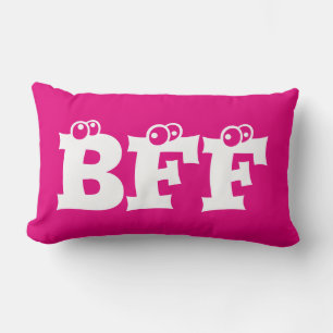 BFF Best Friends Forever, Throw Pillow Pink