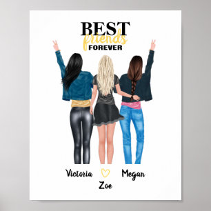 BFF Best Friends Forever Wall Art