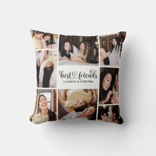 BFF Best Friends Script Photo Collage Cushion