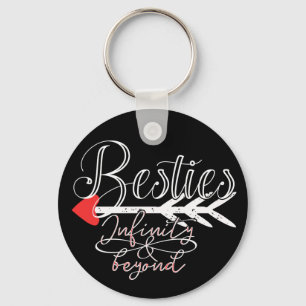 BFF Besties Infinity Symbol Endless Forever Love Key Ring