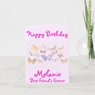 BFF Butterfly Birthday Card