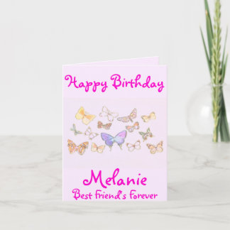 BFF Butterfly Birthday Card