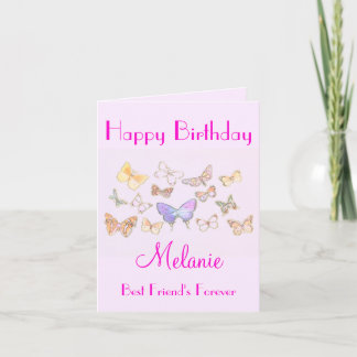 BFF Butterfly Birthday Card