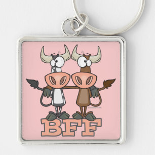 BFF cow best friends forever buddies Key Ring