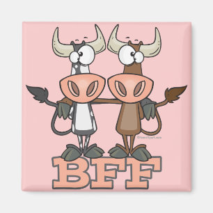 BFF cow best friends forever buddies Magnet