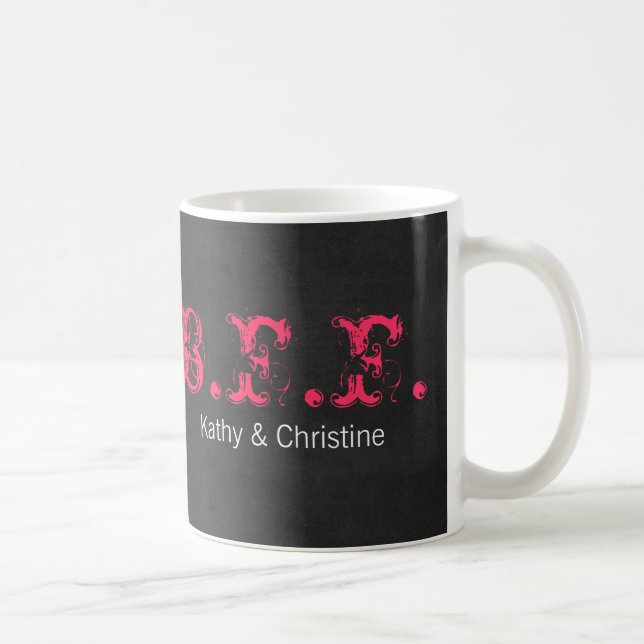 BFF customisable best friends forever b.f.f. name Coffee Mug (Right)