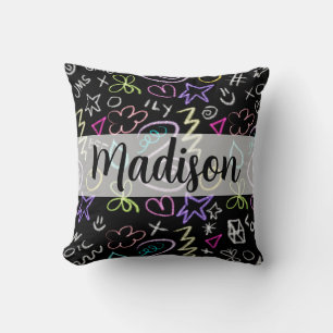 BFF Doodles - Faux Glitter Pattern Cushion