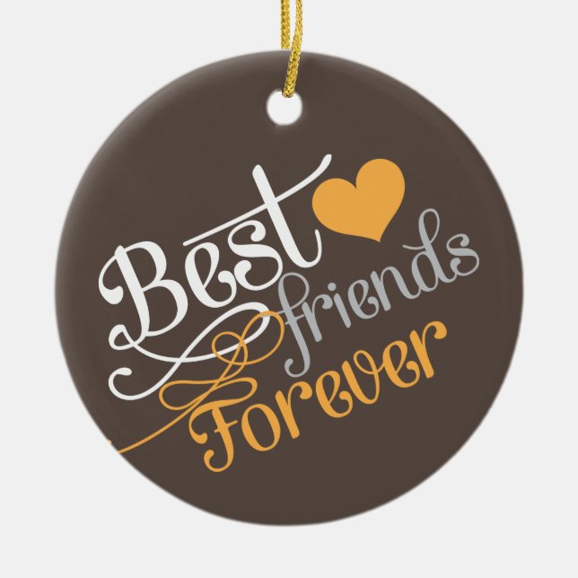 BFF - Fashion Best Friends Forever with Photo Ceramic Ornament (Front)
