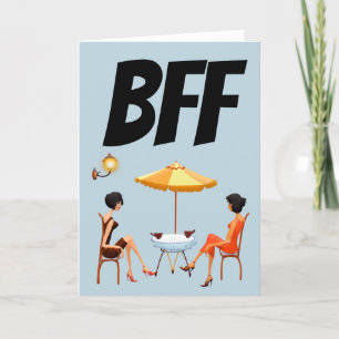 BFF FRIENDSHIP COFFEE GREETING CARD