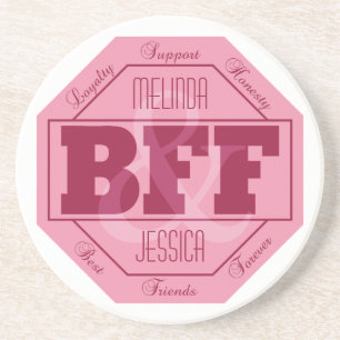 BFF Friendship - custom names - coaster