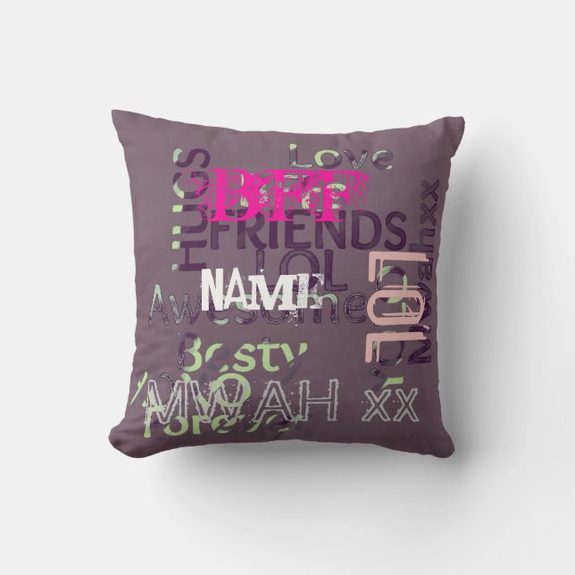 BFF Gifts Best Friends Personalised Cushion (Front)