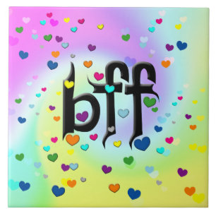 bff ~ hearts ceramic tile